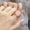 Stainless Steel 4mm Broken Ice Rings Women Size 5/6/7/8/9/10# Gold Color Bling Finger Ring Wedding Band Jewelry Girlfriend Gifts