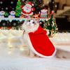 Cat Costume Santa Cosplay Funny Transformed Cat Dog Pet Christmas Cape Winter Dress Up Clothes Red Scarf Cloak Props Decor