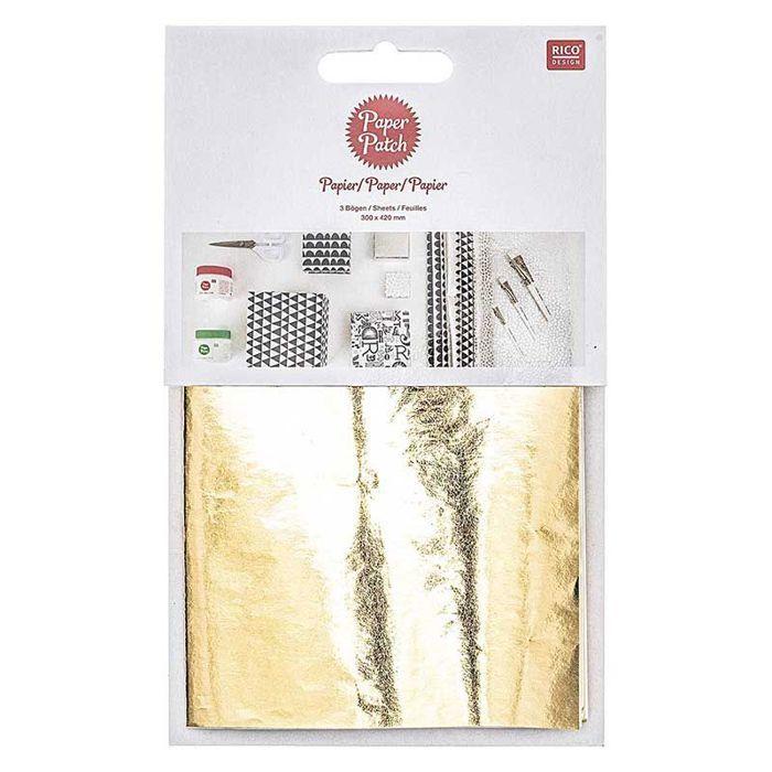 Shiny Gold Patch Paper 30 X 42 Cm