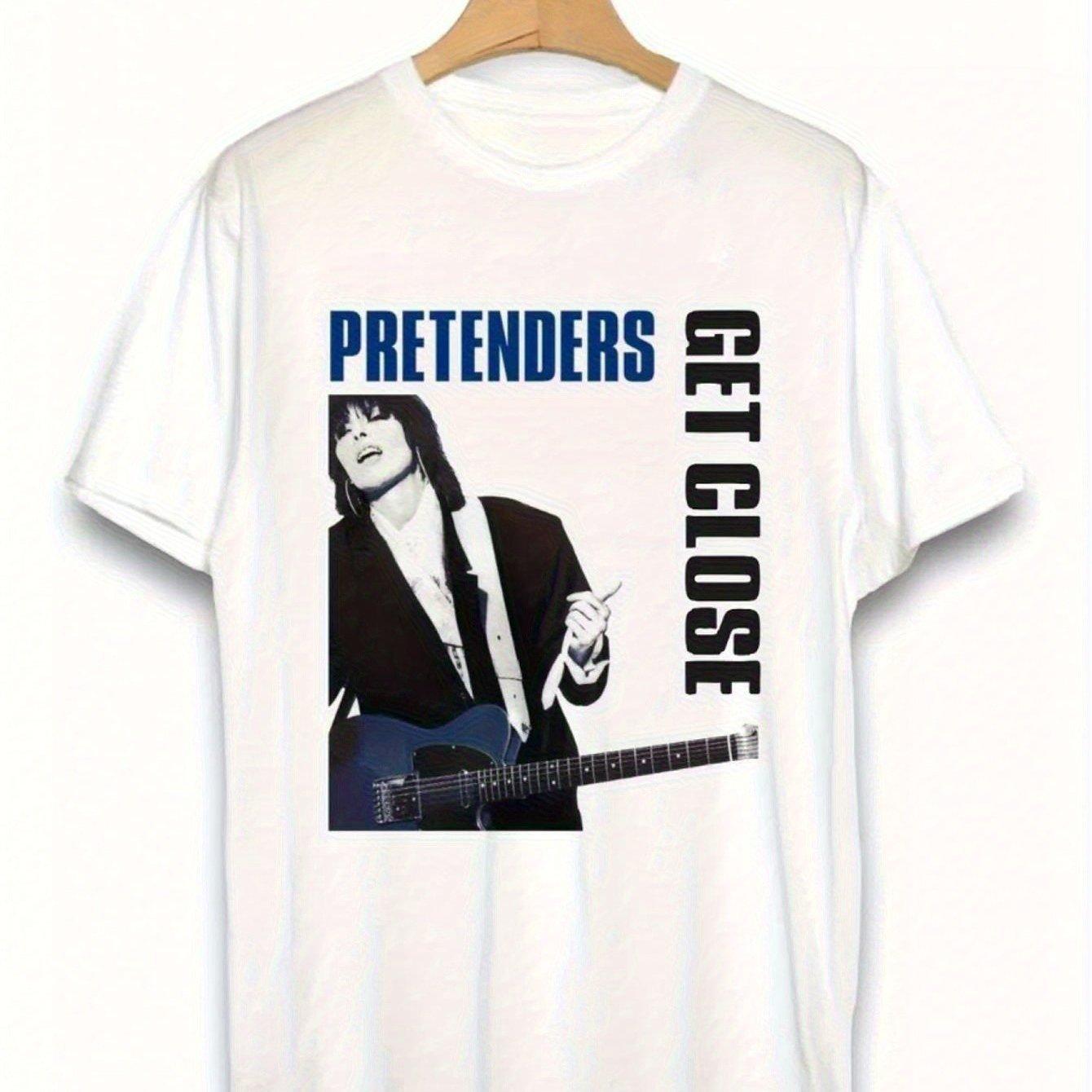 Get Close album graphic Tshirt by The Pretenders Chrissy Heindl band merchandise Tshirt summer couple streetwear tops S