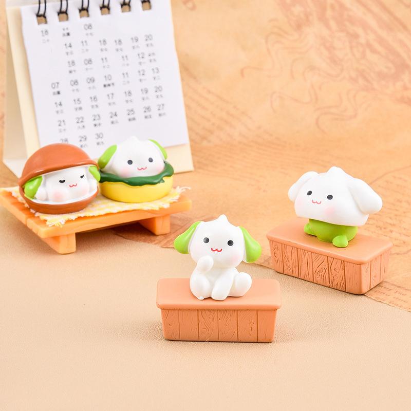 Cute Puppy Figurine Resin Diy Crafts Micro Landscape Desktop Small Ornaments Statue Decoration Mini Animal Statue