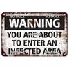 Zombie Dog Metal Sign Vintage Warning Plaque Wall Decor Man Cave Gift