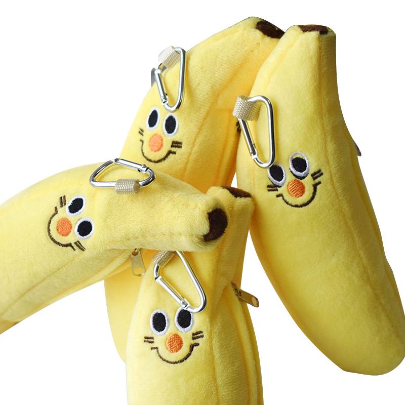 Bojin Plush Banana Pencil Case - Cute Embroidery, Personalized Zipper