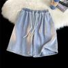 2024 Hong Kong Style Retro Washed Denim Drawstring Shorts