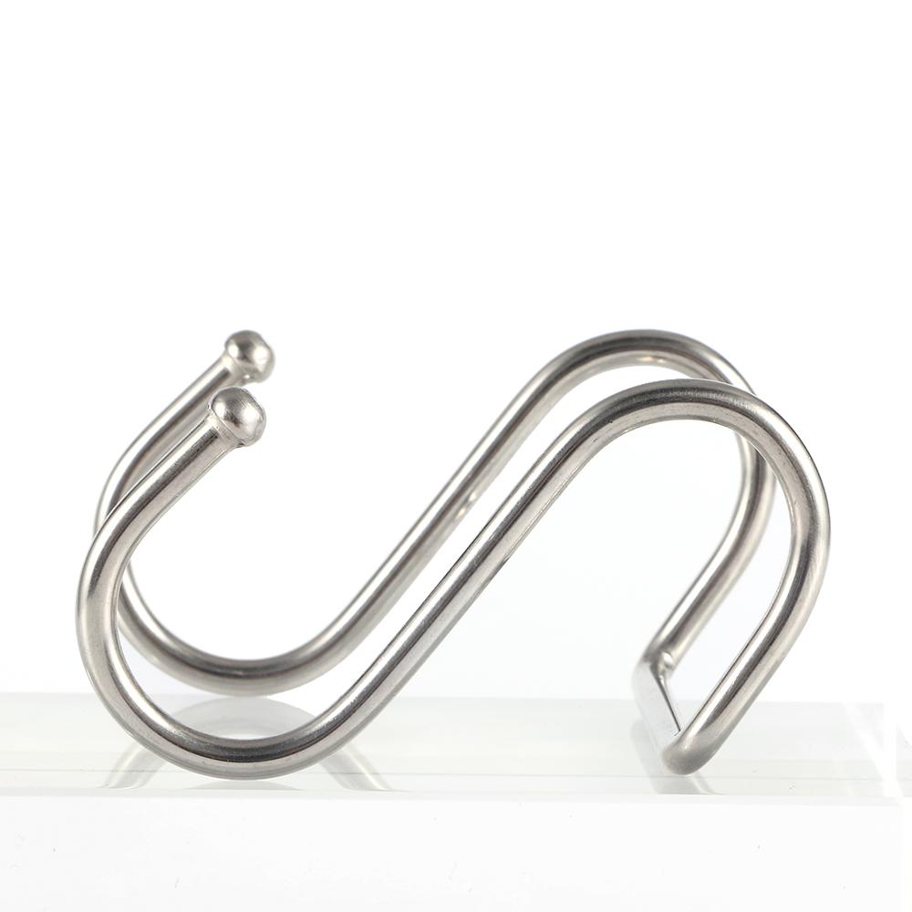 Practical Stainless Steel Bathroom Accessories Double S Shape Organizer Hanger Rack Storage Hook