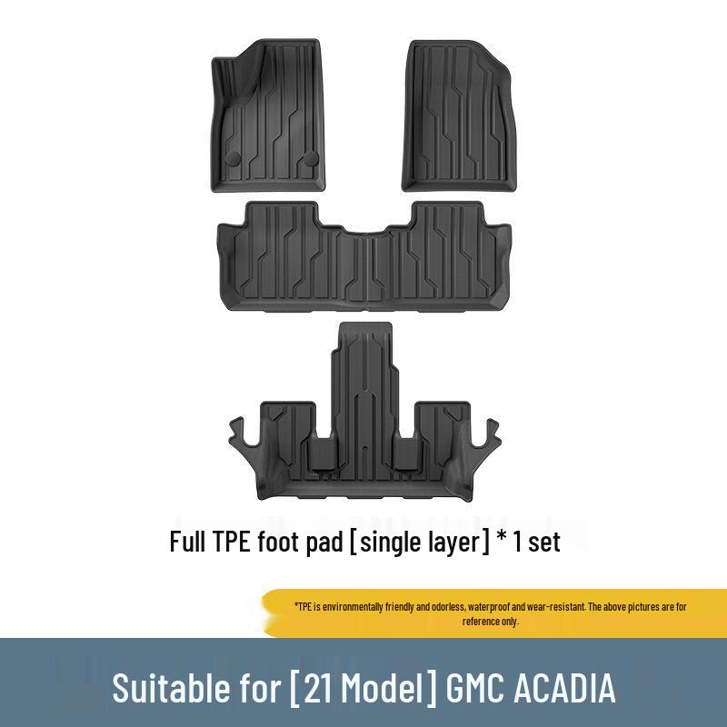 Waterproof TPE Floor Mats for 2021 GMC Acadia - Eco-Friendly, Car-Specific and Trunk Mats Included