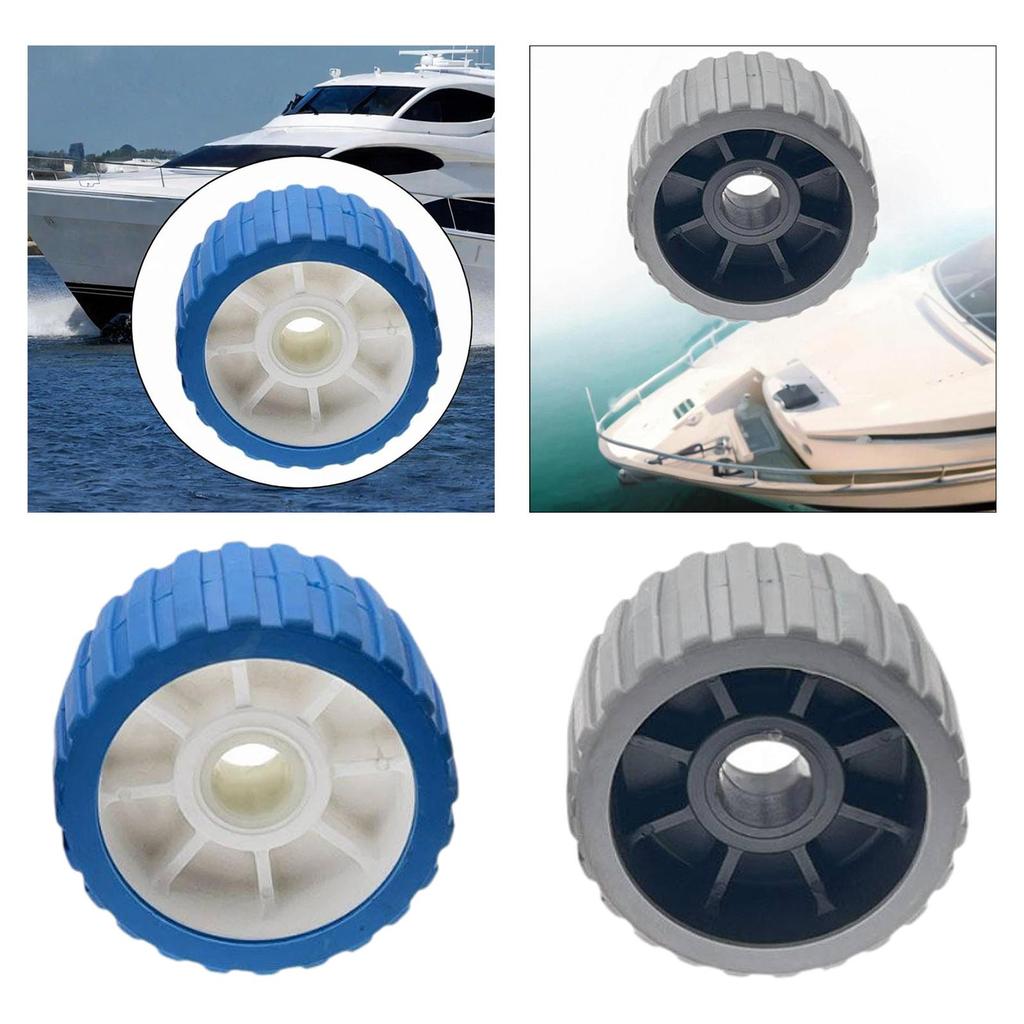 Heavy Duty Boat Trailer Roller Wheel Replacement Marine Wobble Roller for Boat Marine Motor Yacht Rubber Boat Dinghy Accessories