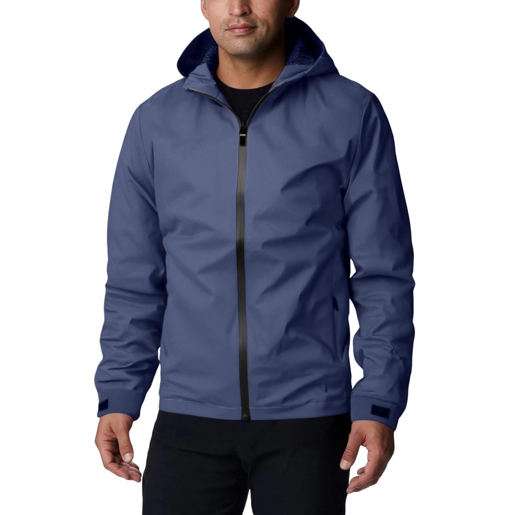 Men's Casual Solid-color Hooded Zipper Jacket, Men's Windproof Lightweight Jacket, Windbreaker