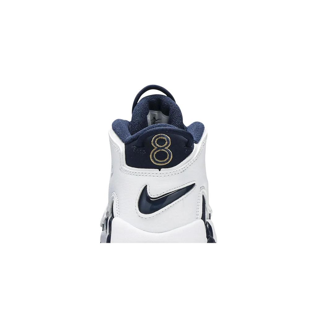 Nike Air More Uptempo Grade School 'Olympic' 2016 (Unisex) White / Mid Navy-Metallic Gold Kids' Basketball Shoes 415082 104