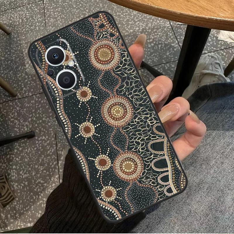 Aboriginal Art Print For OPPO Reno 14 13 12 11 10 Pro 8T 11F 12F 13F 14F 7 8 Lite OPPO Find X8 X6 X5 X9 Pro Case