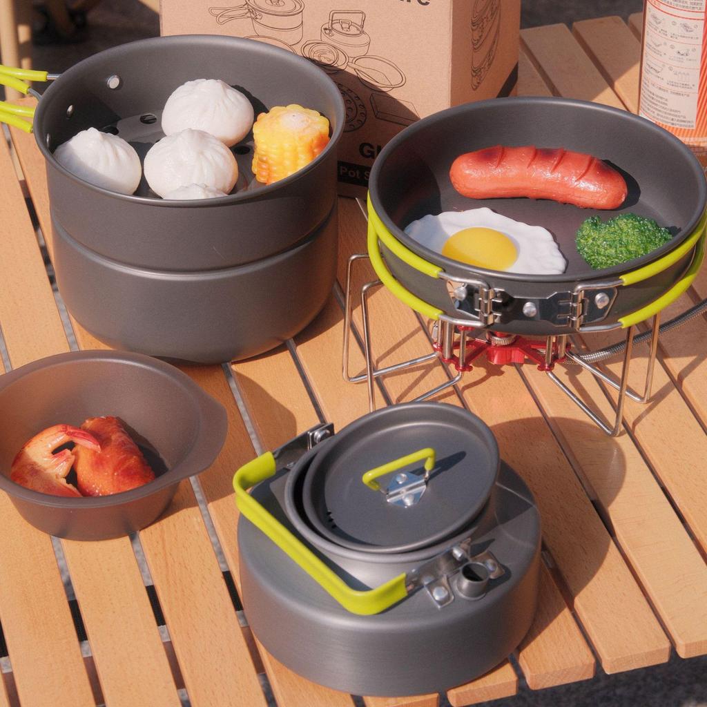 Portable 2-3 Person Outdoor Cookware & Tableware Set for Picnic and Hiking (GL-311)