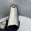 [Pre-Owned] Sylvie Gold Buckle Striped Web Satin Bow Chain Mini Shoulder Bag - Good #H3OS6N