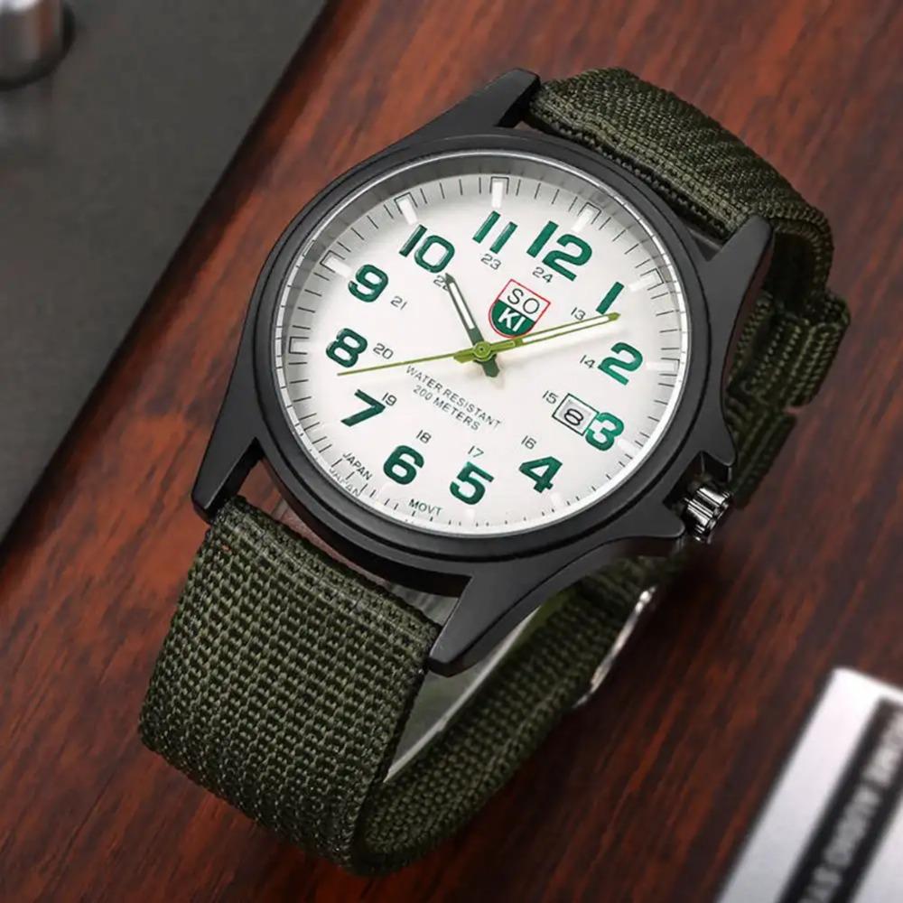 Nylon Band  Men Watch Wrist Watch Quartz Men Sports Watches