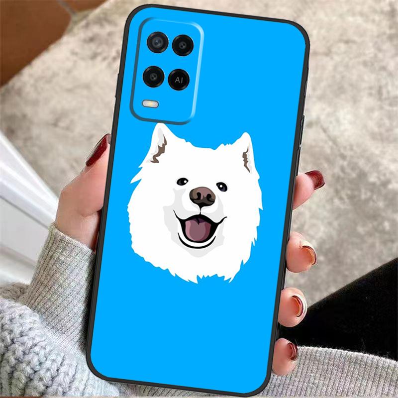 

Cartoon Samoyed Dog Case For Oppo A40 A16 A76 A96 A60 A98 A58 A78 A18 A38 A80 A77 A57 A17 A74 A54 A94 A15 A5 Pro OPPO A57s