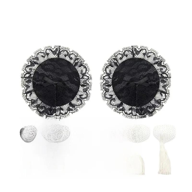 Heart Nipple Cover Porn Reusable Self Adhesive Tassel Bra Covers Silicone Pasties Breast Bra Sequin Heart Shape Nipple Stickers