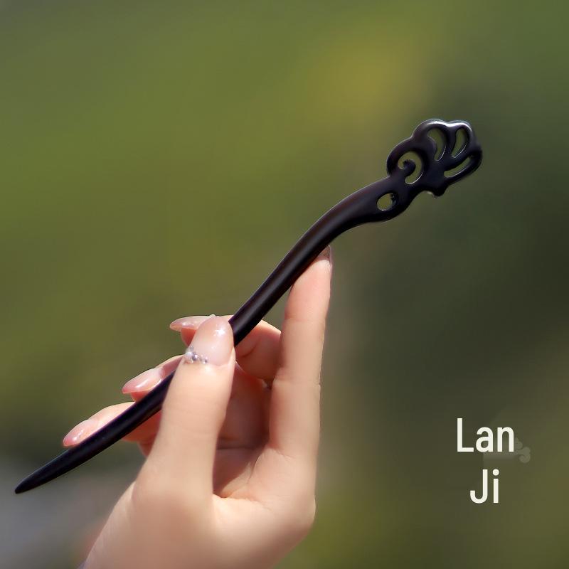 Xiangyun Hairpin: Elegant Ebony Wood Chinese Style Hair Accessory for Women