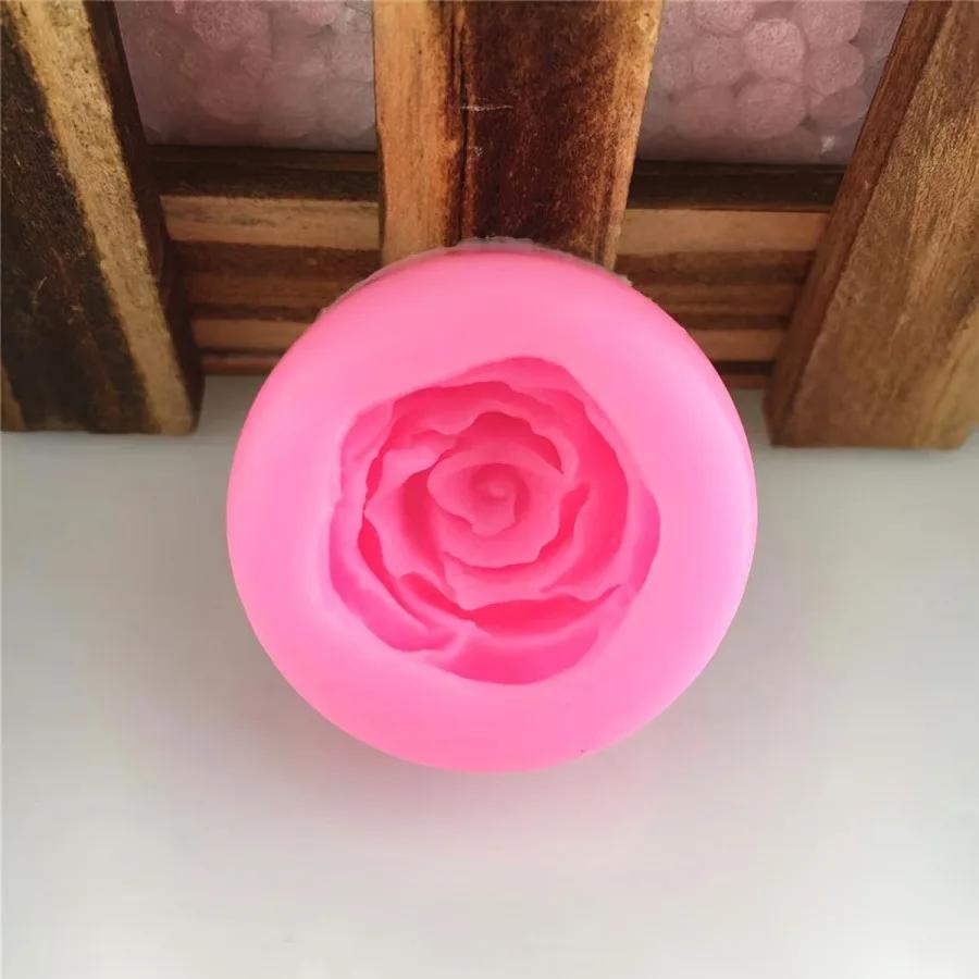 Květ Květ Růže Tvar Silikonová DIY 3D Forma na Dort Fondant Mýdlo Cupcake Cukroví Čokoláda Želé Dekorace Pečicí Nástroj Formy