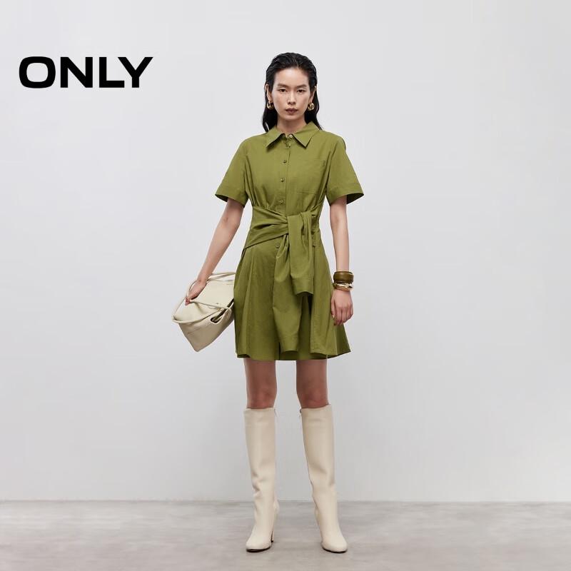 Only Women's Summer A-Line Short Sleeve Shirt Dress