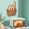 Multipurpose Imitation Rattan Wall Mount Basket with Hanging Handle Decor Hand Woven for Toys Snacks Vegetable Ginger Garlic