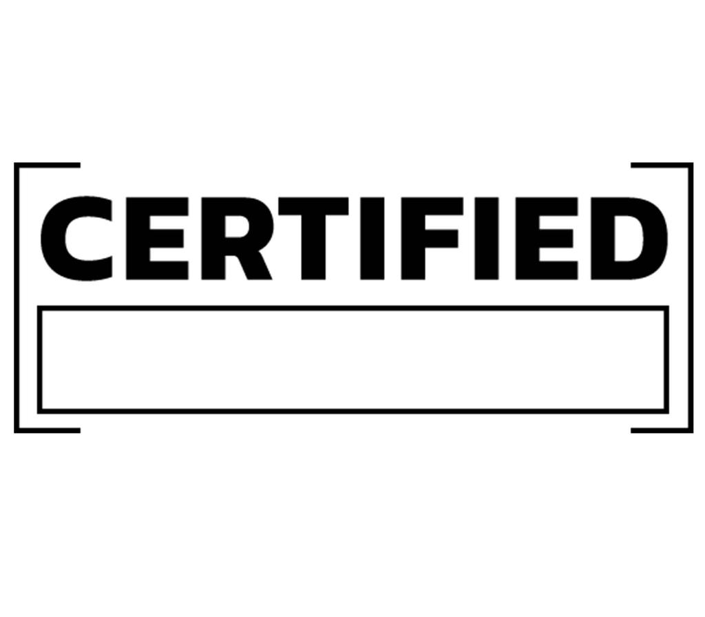 Printtoo Certified Self Inking Rubber Stamp Pre-Inked Office Stamp- Home Office Business Stationery, 47 X 20 Mm