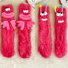 3D Novelty Face Fuzzy Socks Winter Coral Fleece Floor Socks Couple Sleep Socks Christmas Stockings Funny Cartoon Monster Socks