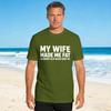 Unisexs T Shirt My Wife Made Me Fat So Nobody Else Would Want Me Funny Wife Tshirts Hipster Summer Tee Shirt Y2k Fun Clothing