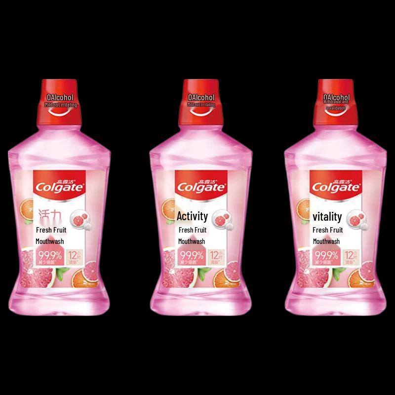 Colgate Vitality Fresh Fruit Mouthwash, 3 x 500ml
