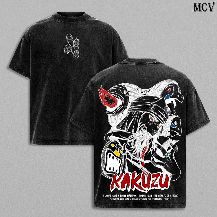 Naruto Anime T-shirt Men Women Vintage Washed Oversized Streetwear Anime Manga Graphic Short Sleeve High Quality Female Male Clothing