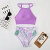 2024 Sexy Print High-Waisted Split Bikini Swimwear for Women