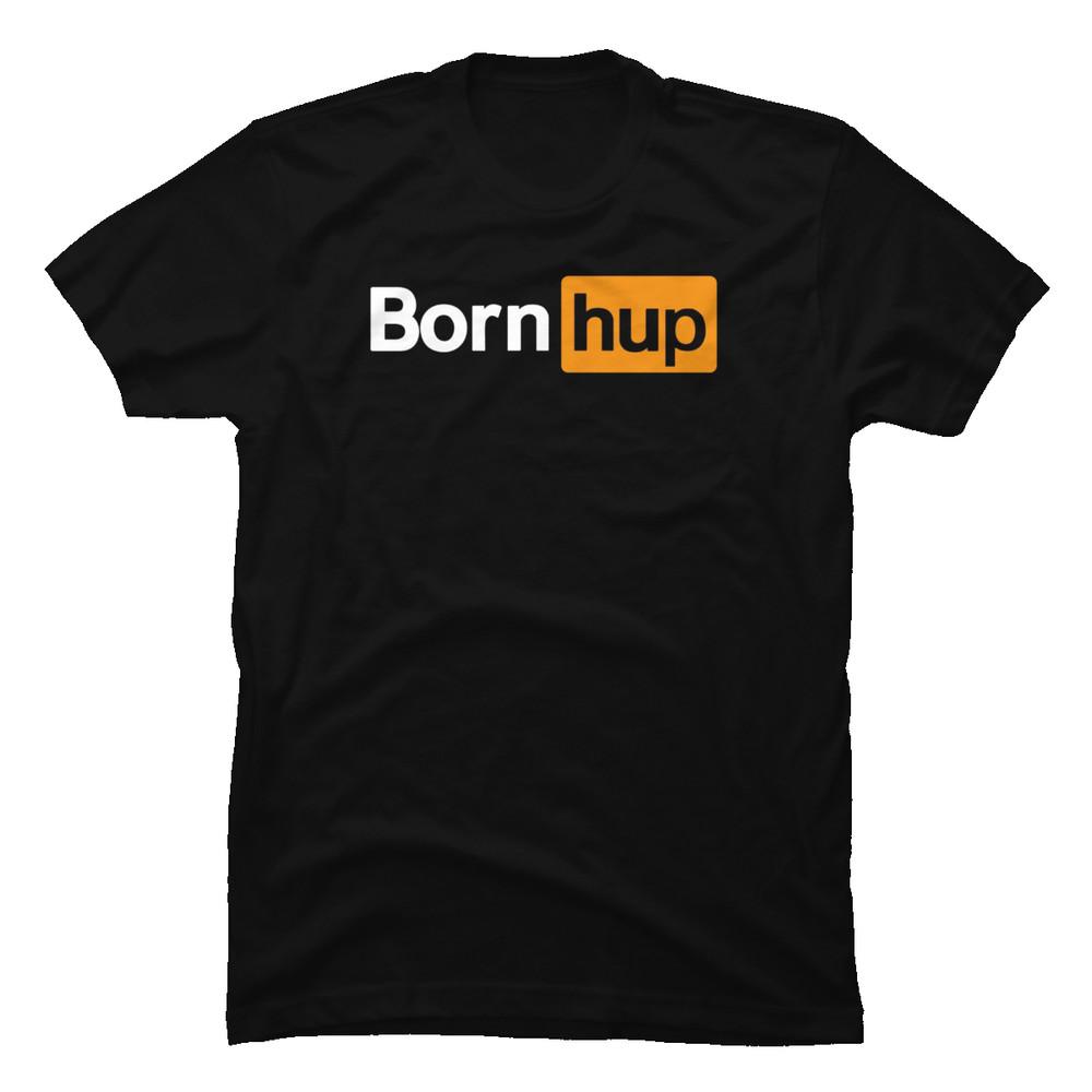 Рожденный hup Черная унисекс футболка XXXL