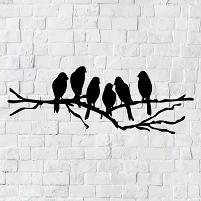 1 Stück Vogelkunst auf Ästen Metall Wanddeko - Ideal für Jungen- & Mädchenzimmer, Schlafzimmer & Lobby