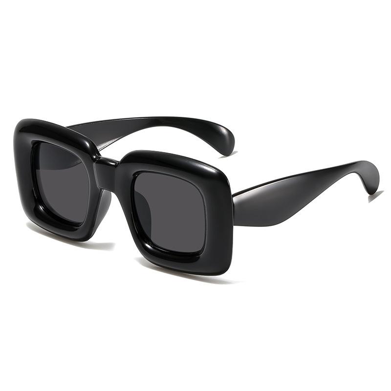 

2025 Candy Colored Inflatable Children s New Fashion Trend Expansion Square Baby Sunglasses Funny Glasses чёрный