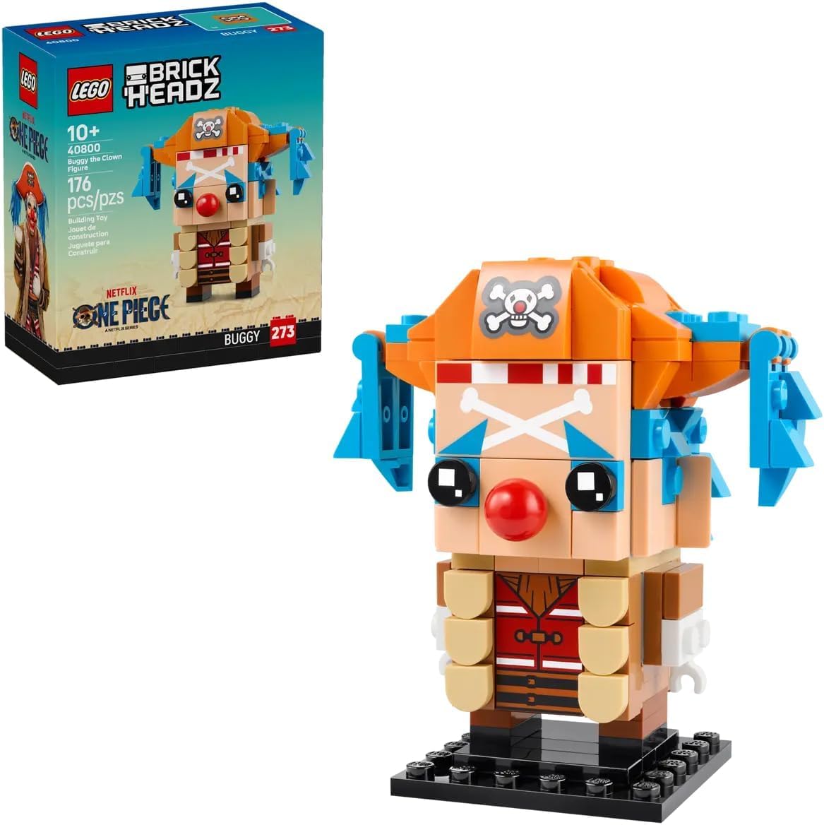 

LEGO BrickHeadz One Piece Buggy the Clown Figure 40800, Toy Blocks, for Boys and Girls, Ages 10 and Up, Authentic Japanese Product