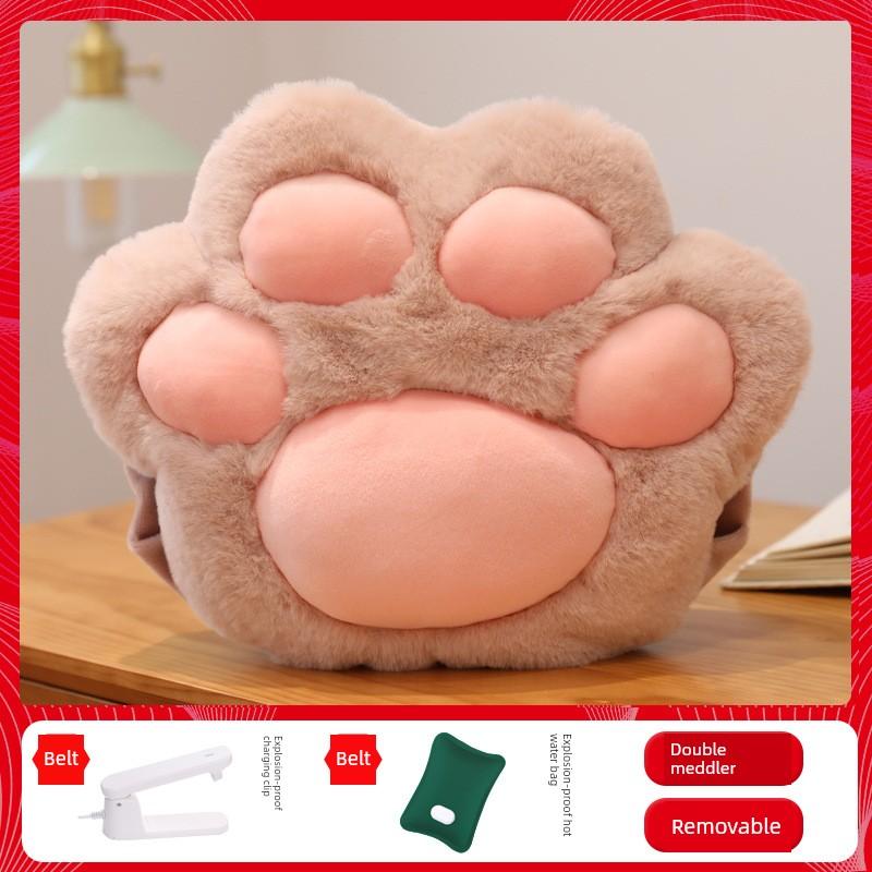 Rechargeable Hot Water Bag Removable and Washable Explosion-Proof Heating Pad for Girls Warm Belly Hand Warmer Plush Cute Cartoon Electric Heater