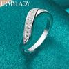 925 Sterling Silver Leaf Cyrkon 7 8 9 10 Pierścionek Dla Kobiet Moda Biżuteria