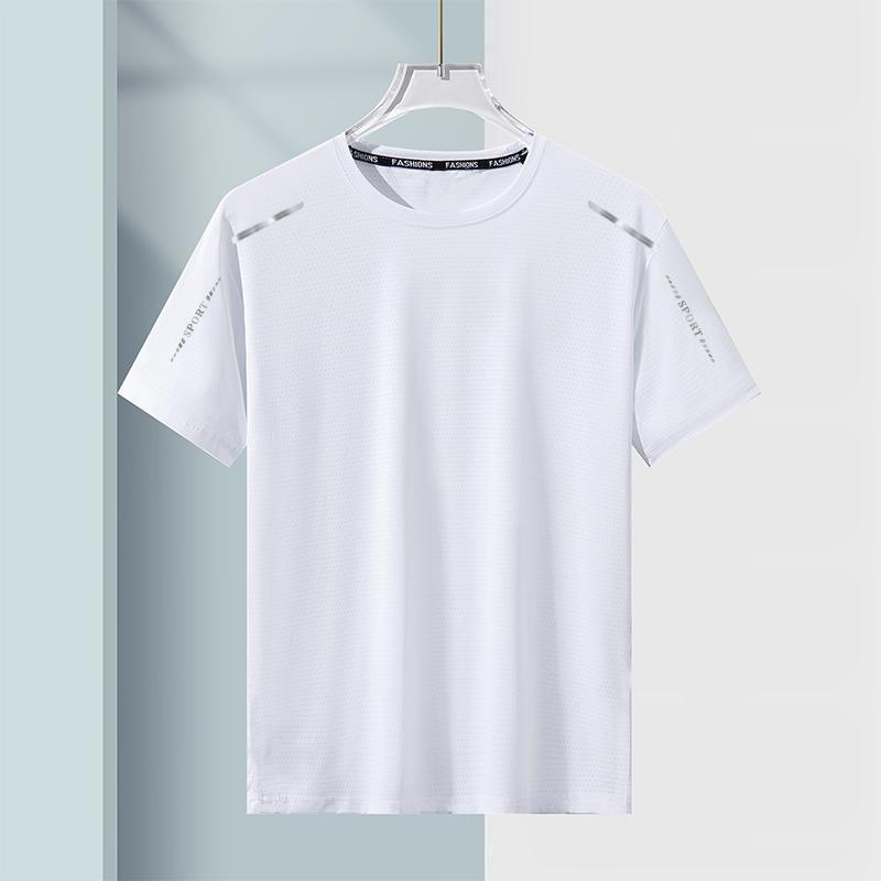 Men's Summer Quick-Dry T-Shirt: Loose-Fit, Short-Sleeve, Cool and Breathable Plus Size Stretch Short-Sleeve Shirt