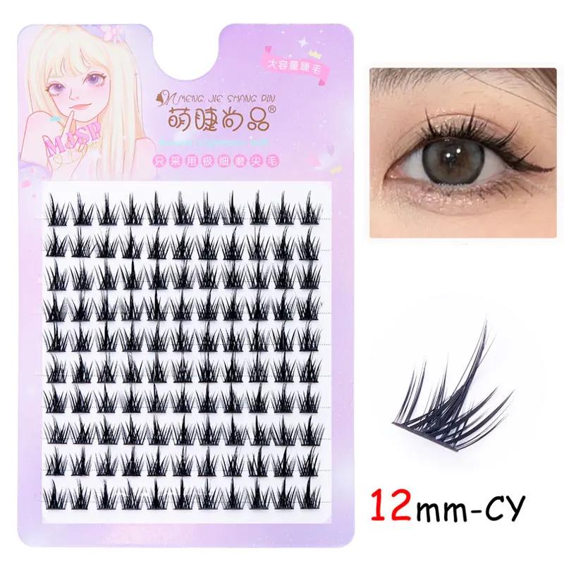 Natürliche Wimpernbüschel DIY Manga Wimpern Transparent Terrier Stränge Wimpern Weiche Falsche Wimpern Wimpern Tägliches Make-Up
