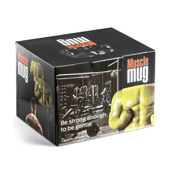 Black Muscular Man Bust Mug Original Bodybuilding Mug