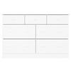 ALTA White Chest of Drawers 112 x 35 x 73 cm Solid Pine Wood