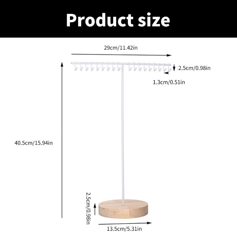 Fashionable Sturdy Alloy Jewelry Stand for Necklaces Bracelets and Earrings Clear Organizers with Multiple Tower