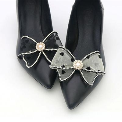 2PC High Heel Rhinestones Crystal Bride Shoes Charms Jewelry Shoe Clips Charm Buckle Shoes Decorations