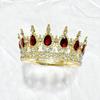 Big Crown Bridal Wedding Tiara Colorful Round Tiara Birthday Cake Decorative Ornament Queen Atmosphere