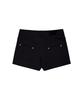 ROCKCAKE Front Button Wrap Skirt Shorts - Black