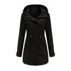 Women's Cotton Loose Hooded Trench Coat Spring And Autumn Coat
