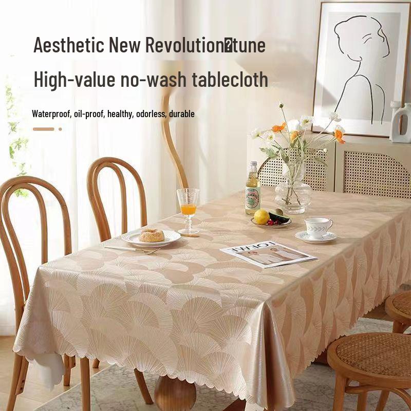 Waterproof, Scald-proof, Oil-resistant PU Tablecloth - European Style for Dining, Hotel, Restaurant, or Coffee Table.