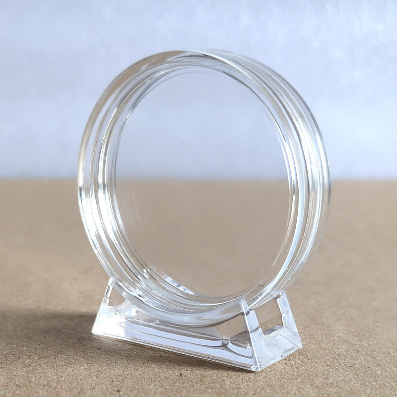 10 Stück Acryl-Kunststoff Gedenkmünzenhalter Schutzhülle Kompakte Runde Münzkapseln Aufbewahrungshalter für Sammler