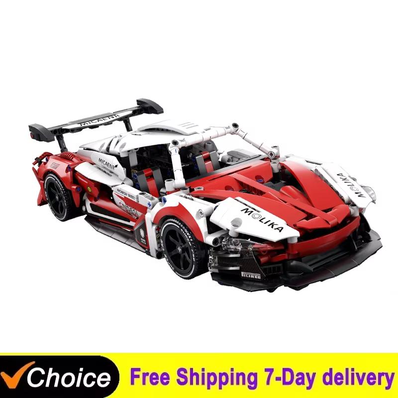 RS12 Mechanical Sports Car Building Blocks Set 1200PCS 1:14 Scale Racing Car Kit Ideal for Adult and Kid Gift Birthday Hobby Toy красный