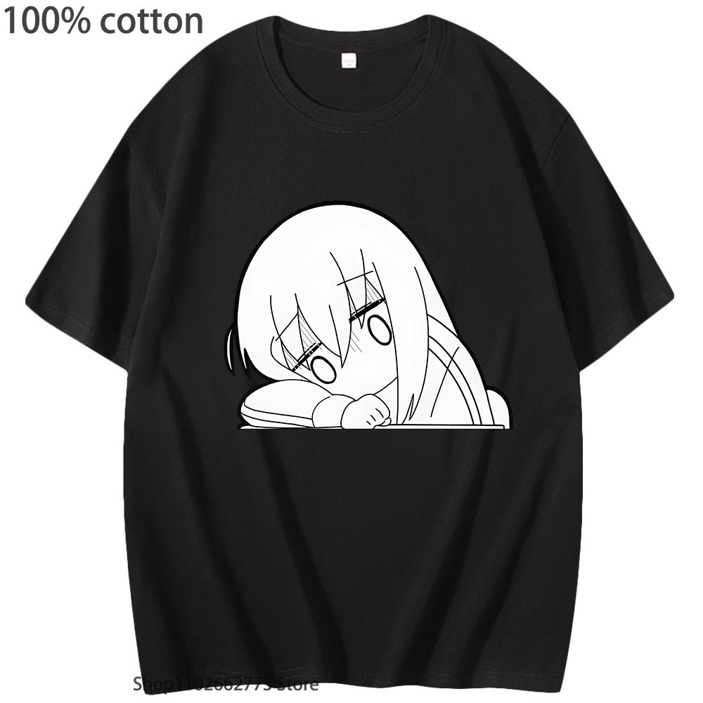 Women Shirt BOCCHI THE ROCK T-Shirts Hitori Gotou Tshirt Vintage Aesthetic Short-sleeved Tops Women/men Summer Clothes
