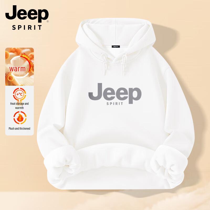 JEEP SPIRIT Men s Fleece Lined Hooded Sweatshirt M