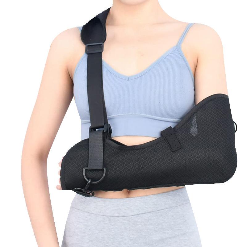 Adjustable Post-Surgery Shoulder Sling Anti-Slip Breathable Mesh Arm Brace for Daily Use Injury Support